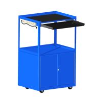 The High Value Cart Work Station is a secure storehouse for tools, equipment, and supplies as well as a functional computer desk.