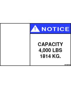 4,000 lbs Capacity Label