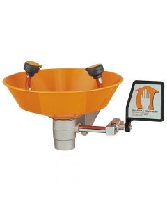 Wall Mounted Eye Wash Station for forklift battery rooms. Provides fast, easy, and convenient relief in an emergency.