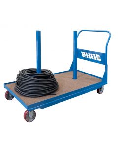 Safely transport heavy coils of cable and wire with the BHS Wire Coil Cart.