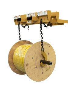 The BHS Overhead Reel Lifter can be used for lifting, transporting, and loading reels into racking from overhead.